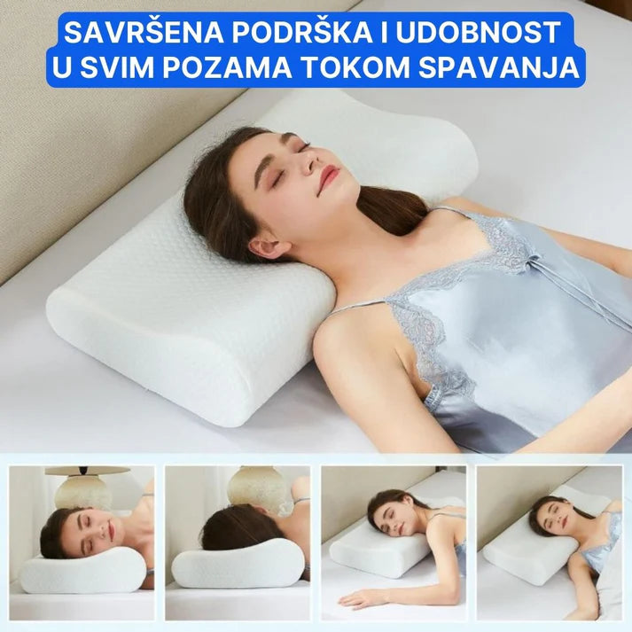 Anatomski Jastuk od Memorijske Pene 1+1 GRATIS